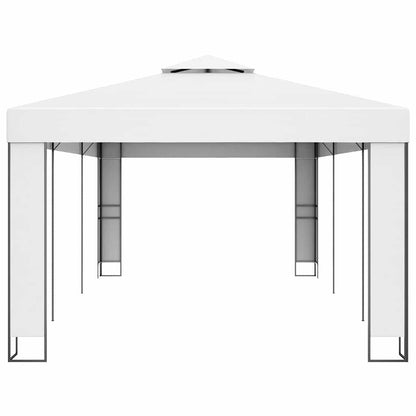 vidaXL Gazebo with Double Roof 3x6 m White 3