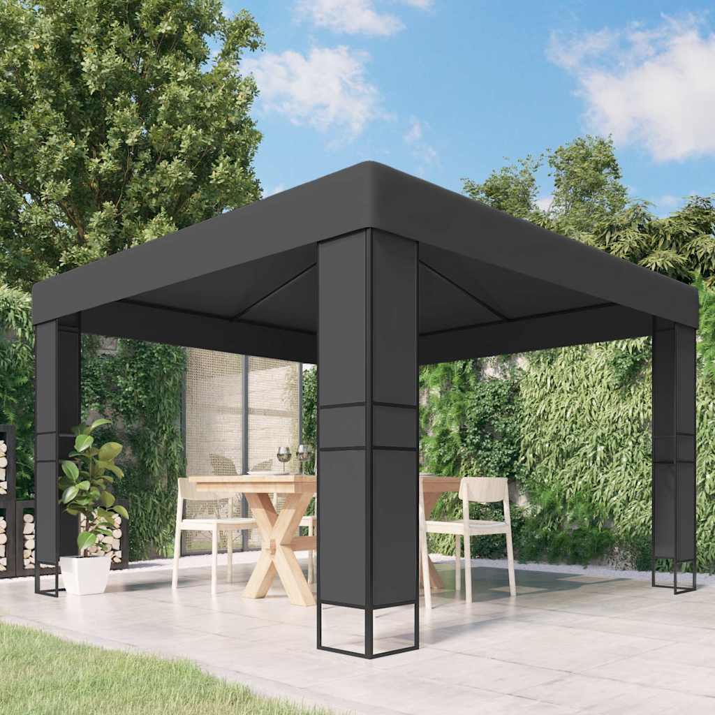 vidaXL Canopy | Anthracite | 100% Polyester with PA coating | 3x3m |  Durable 1