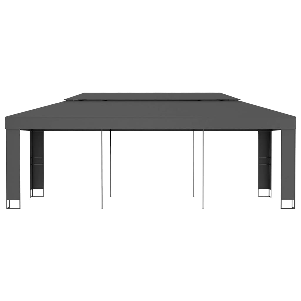 vidaXL Gazebo with Double Roof 3x6 m Anthracite 2