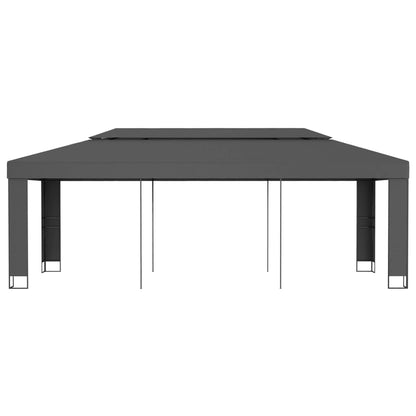 vidaXL Gazebo with Double Roof 3x6 m Anthracite 2