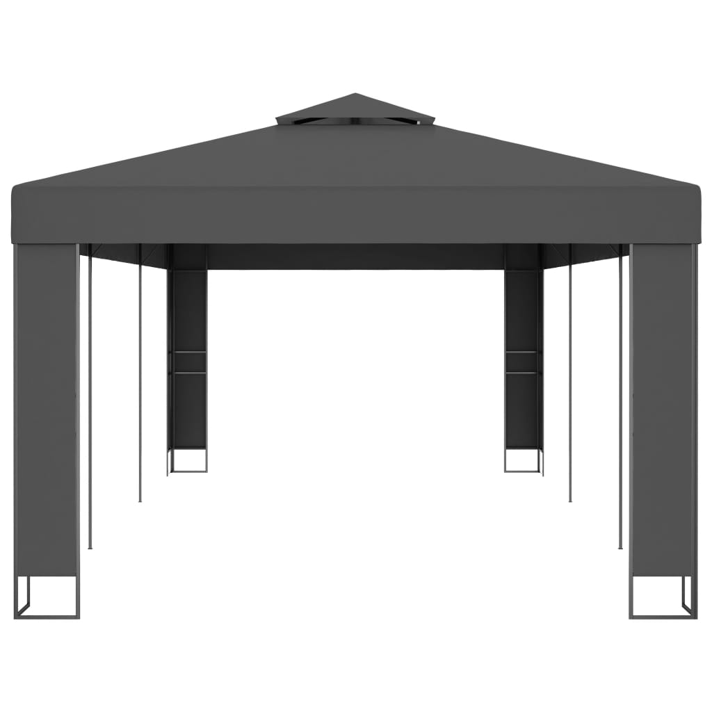 vidaXL Gazebo with Double Roof 3x6 m Anthracite 3
