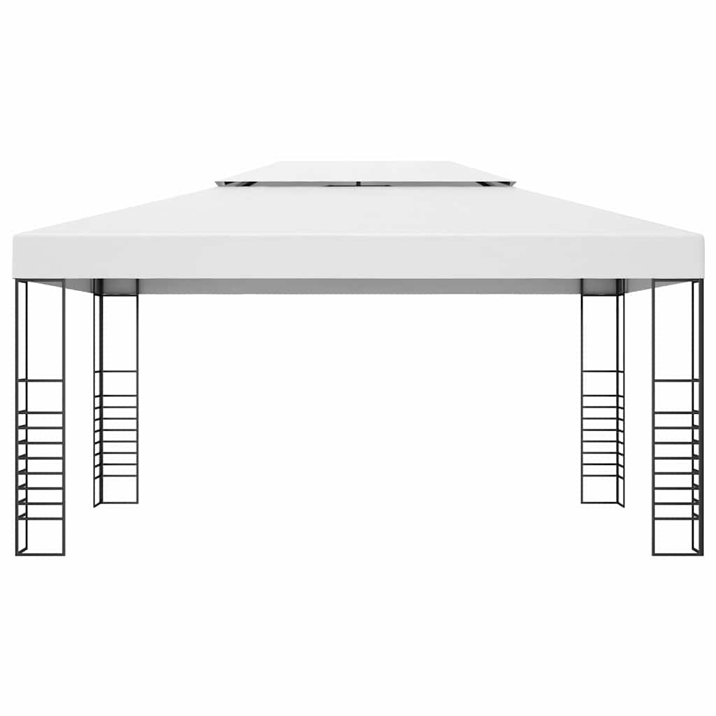 vidaXL Garden Gazebo | White | Powder-coated steel | 4x3m |  Durable 2