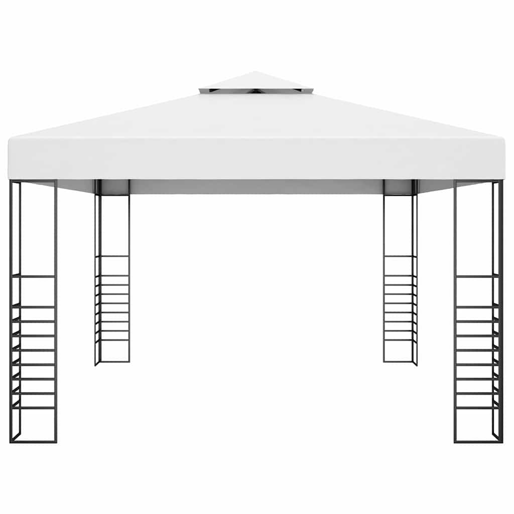 vidaXL Garden Gazebo | White | Powder-coated steel | 4x3m |  Durable 3