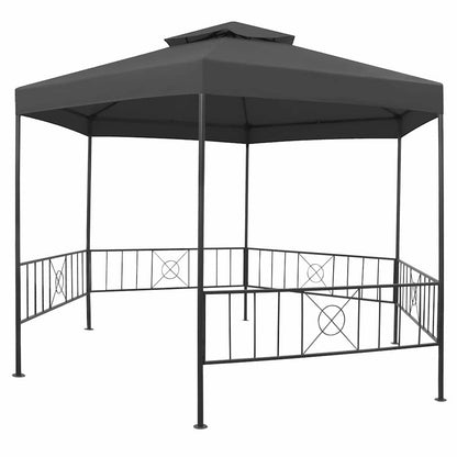 vidaXL Garden Gazebo | Anthracite | Powder-coated steel | Large 2