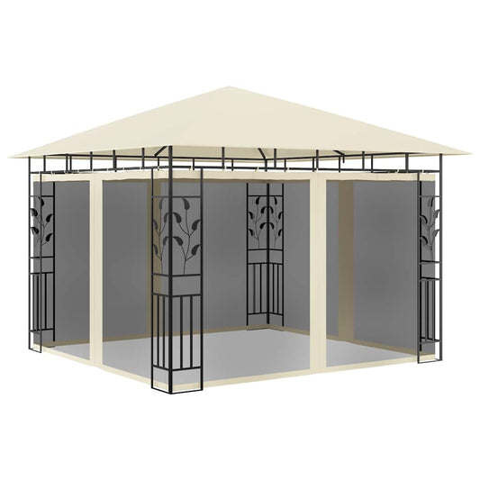 vidaXL Gazebo with Mosquito Net 3x3x2.73 m Cream 180 g/m² 1