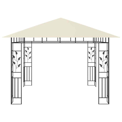 vidaXL Gazebo with Mosquito Net 3x3x2.73 m Cream 180 g/m² 4