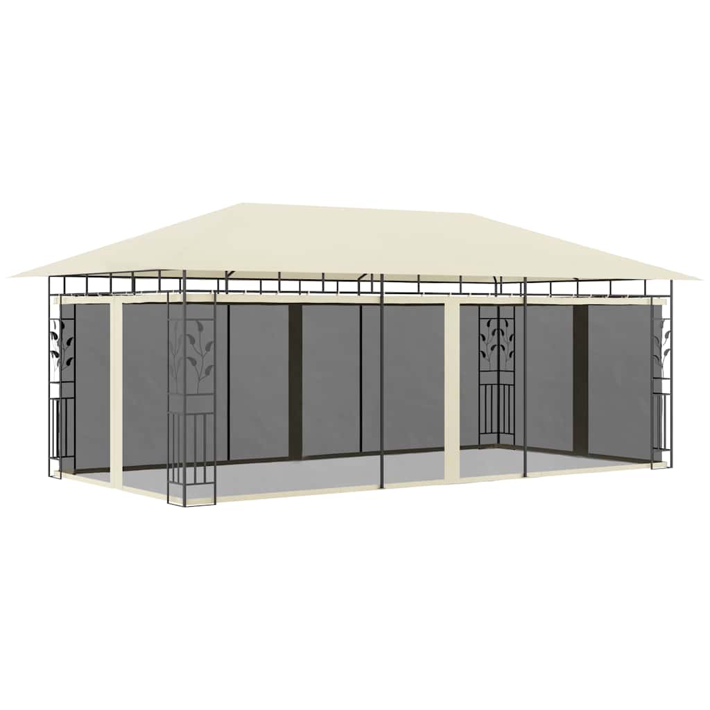 vidaXL Gazebo with Mosquito Net 6x3x2.73 m Cream 1
