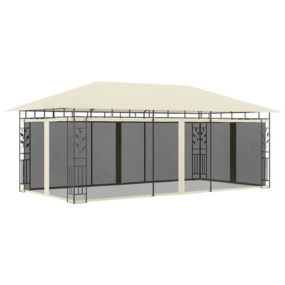 vidaXL Gazebo with Mosquito Net 6x3x2.73 m Cream 1