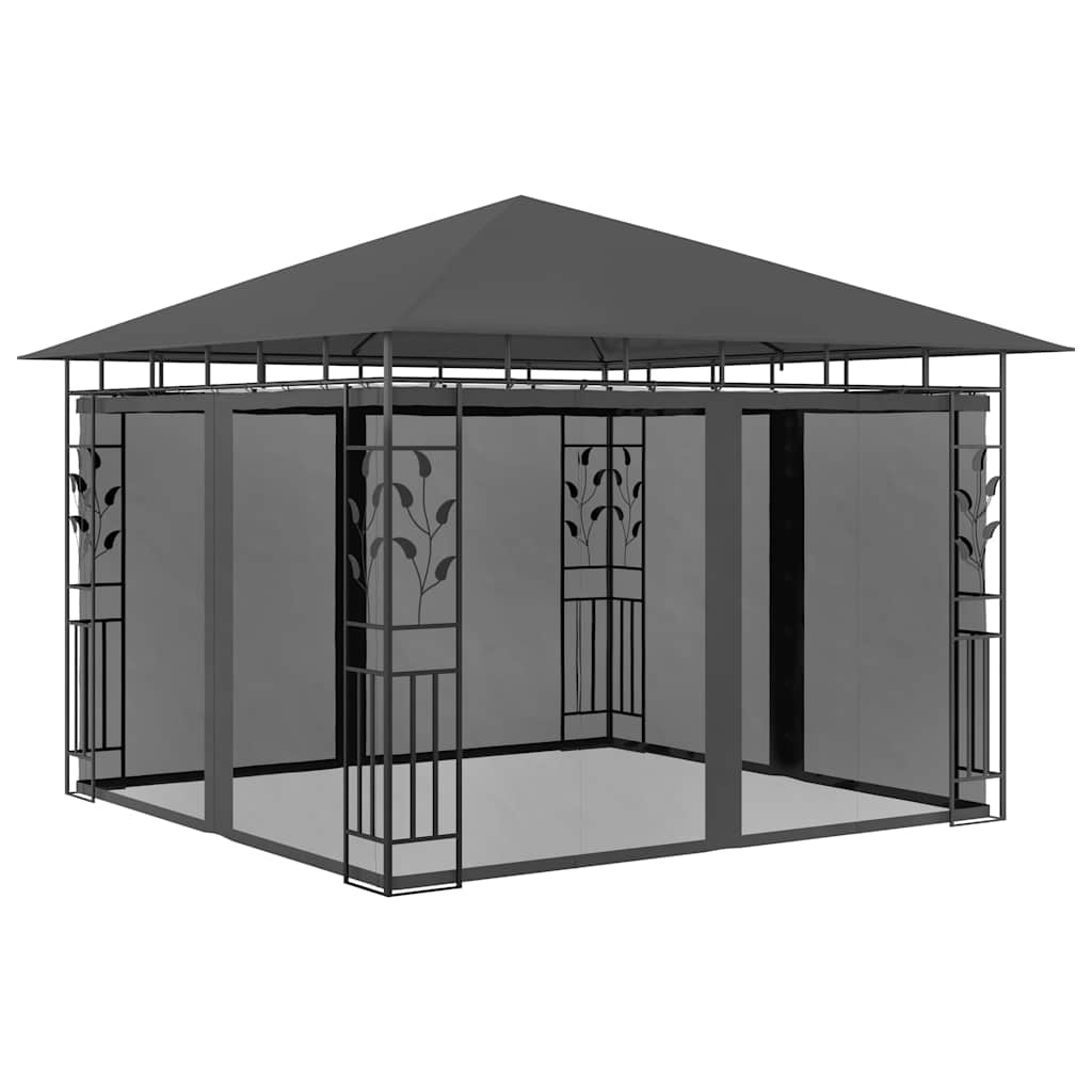 vidaXL Gazebo with Mosquito Net 3x3x2.73 m Anthracite 180 g/m² 1