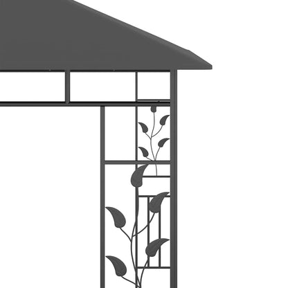 vidaXL Gazebo with Mosquito Net 3x3x2.73 m Anthracite 180 g/m² 5