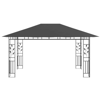 vidaXL Gazebo with Mosquito Net 4x3x2.73 m Anthracite 180 g/m² 3