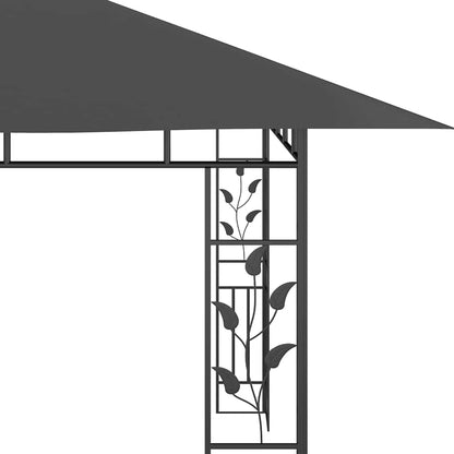 vidaXL Gazebo with Mosquito Net 4x3x2.73 m Anthracite 180 g/m² 5