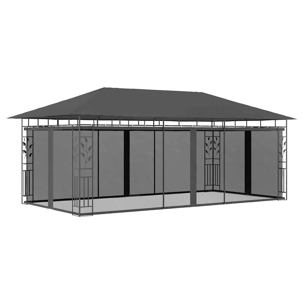vidaXL Gazebo with Mosquito Net 6x3x2.73 m Anthracite 1
