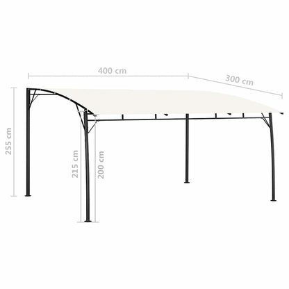 vidaXL Sunshade awnings 4 x 3 x 2.55 m Cream 6