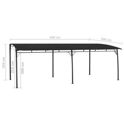 vidaXL Garden Sunshade Awning 6x3x2.55 m Anthracite 6