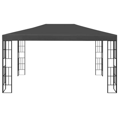 vidaXL Gazebo | Anthracite, Black | Polyester, Steel | 3x4 m | Decorative Inlays 2