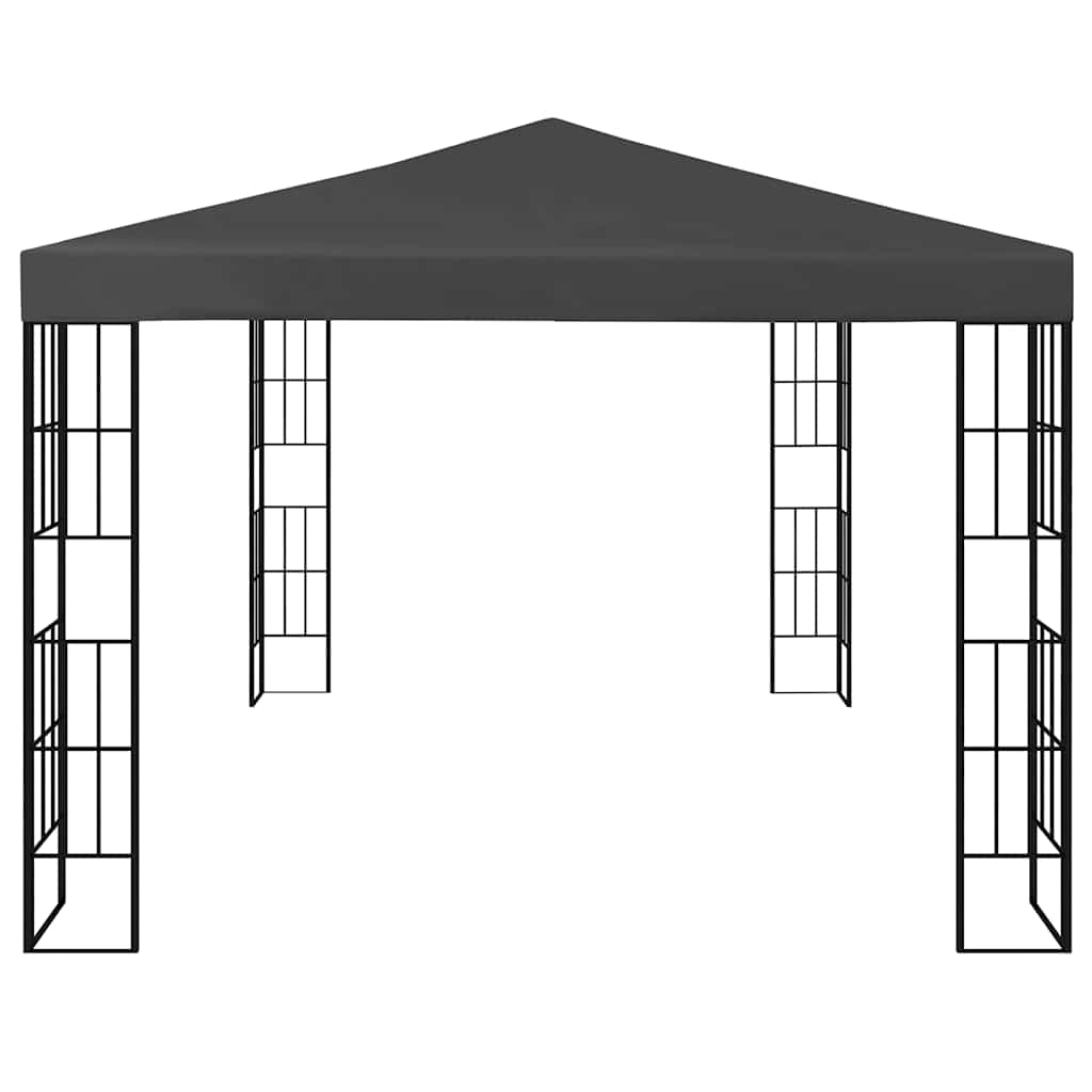 vidaXL Gazebo | Anthracite, Black | Polyester, Steel | 3x4 m | Decorative Inlays 3