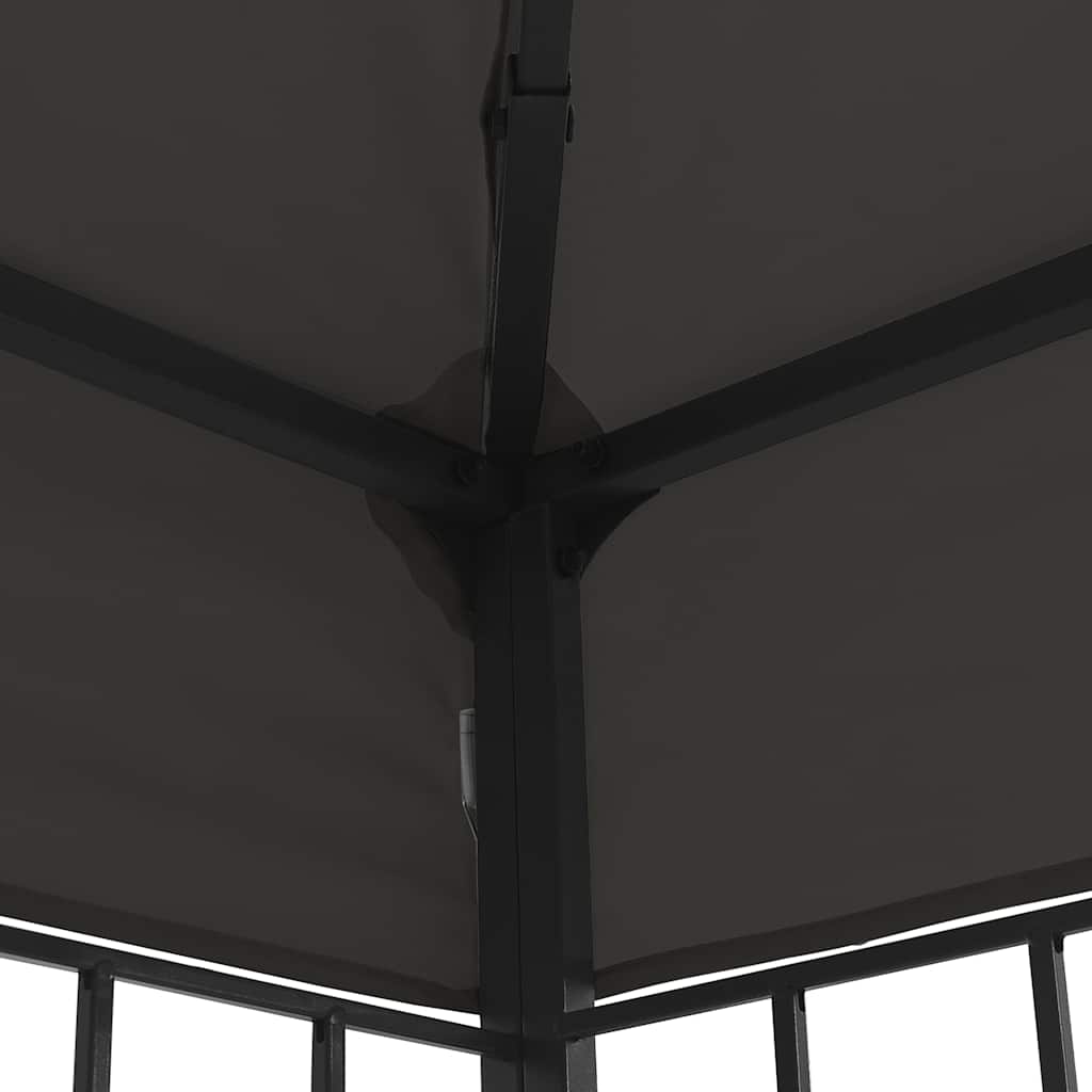 vidaXL Gazebo | Anthracite, Black | Polyester, Steel | 3x4 m | Decorative Inlays 5