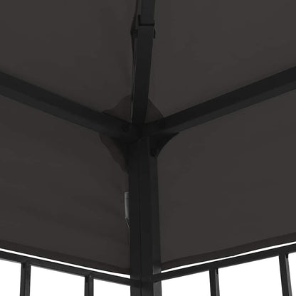 vidaXL Gazebo | Anthracite, Black | Polyester, Steel | 3x4 m | Decorative Inlays 5