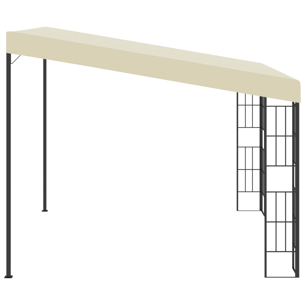 vidaXL Wall-mounted Gazebo 3x3 m Cream Fabric 3