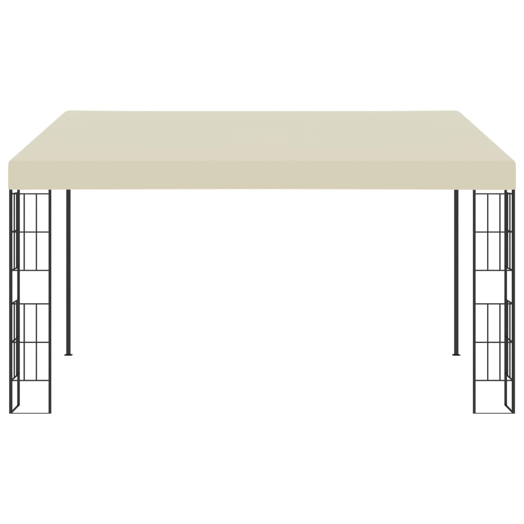 vidaXL Wall-mounted Gazebo 3x4 m Cream Fabric 2