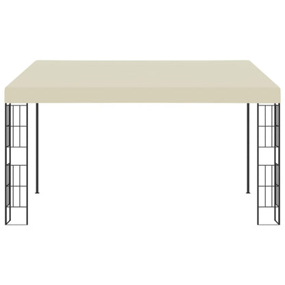 vidaXL Wall-mounted Gazebo 3x4 m Cream Fabric 2