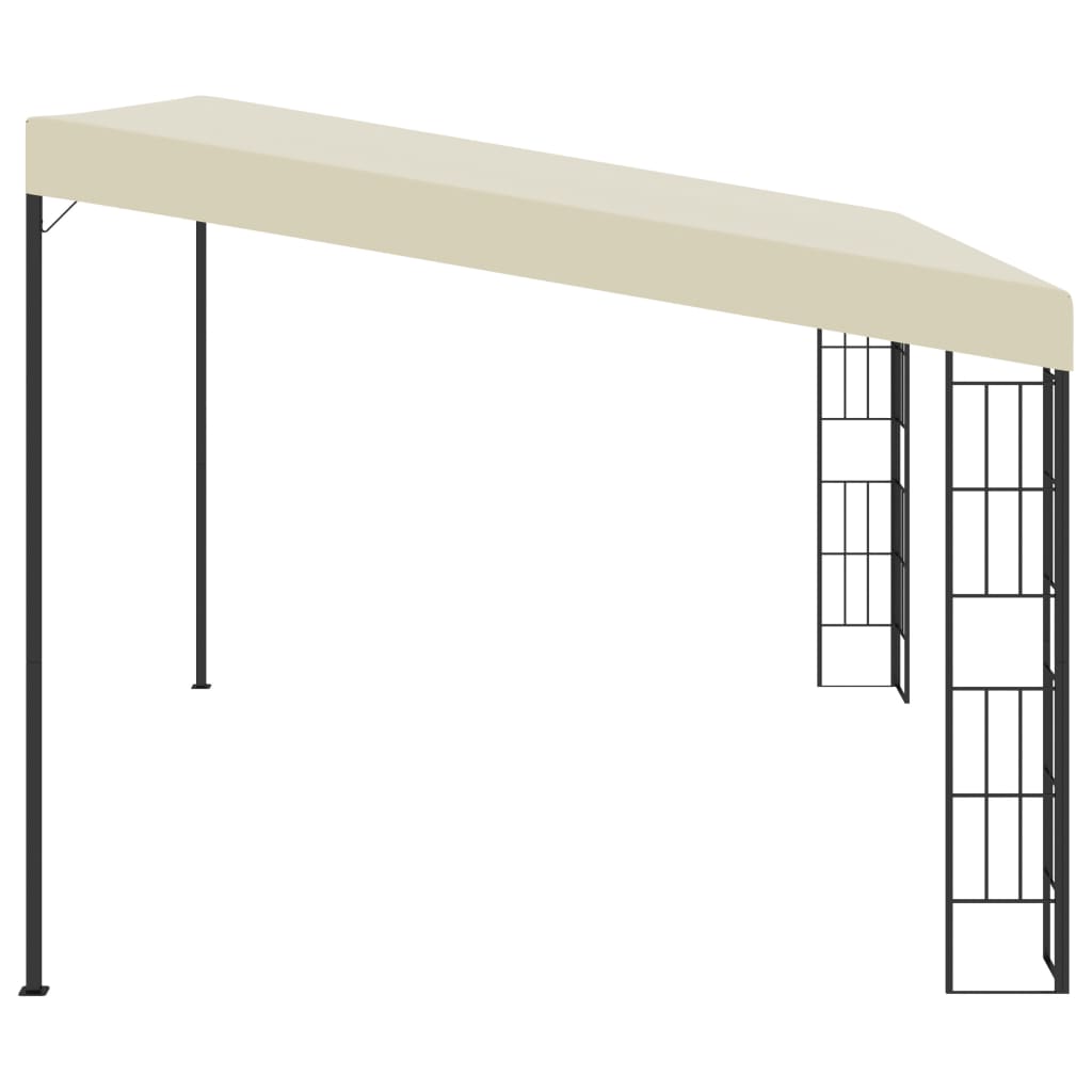 vidaXL Wall-mounted Gazebo 3x4 m Cream Fabric 4