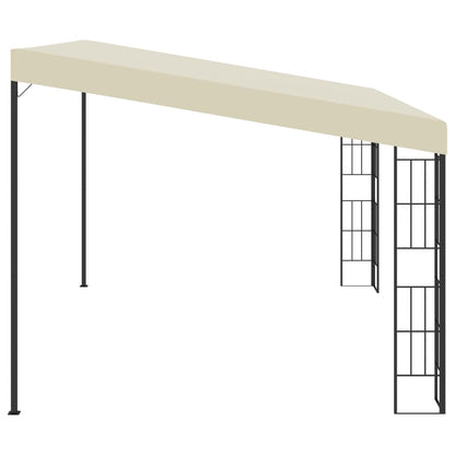 vidaXL Wall-mounted Gazebo 3x4 m Cream Fabric 4