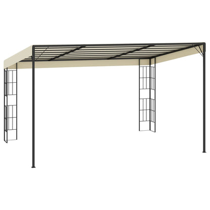 vidaXL Wall-mounted Gazebo 3x4 m Cream Fabric 3