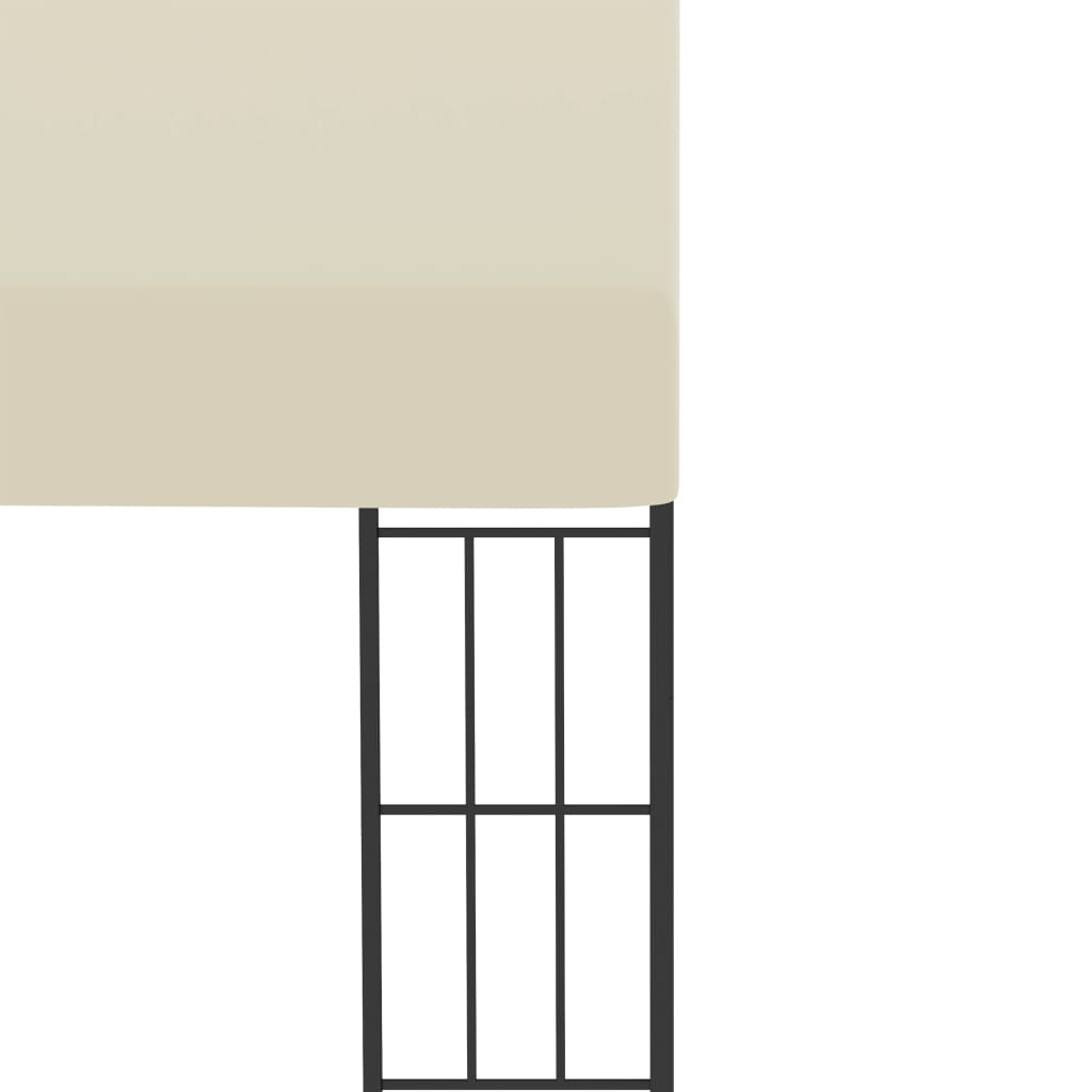 vidaXL Wall-mounted Gazebo 3x4 m Cream Fabric 5