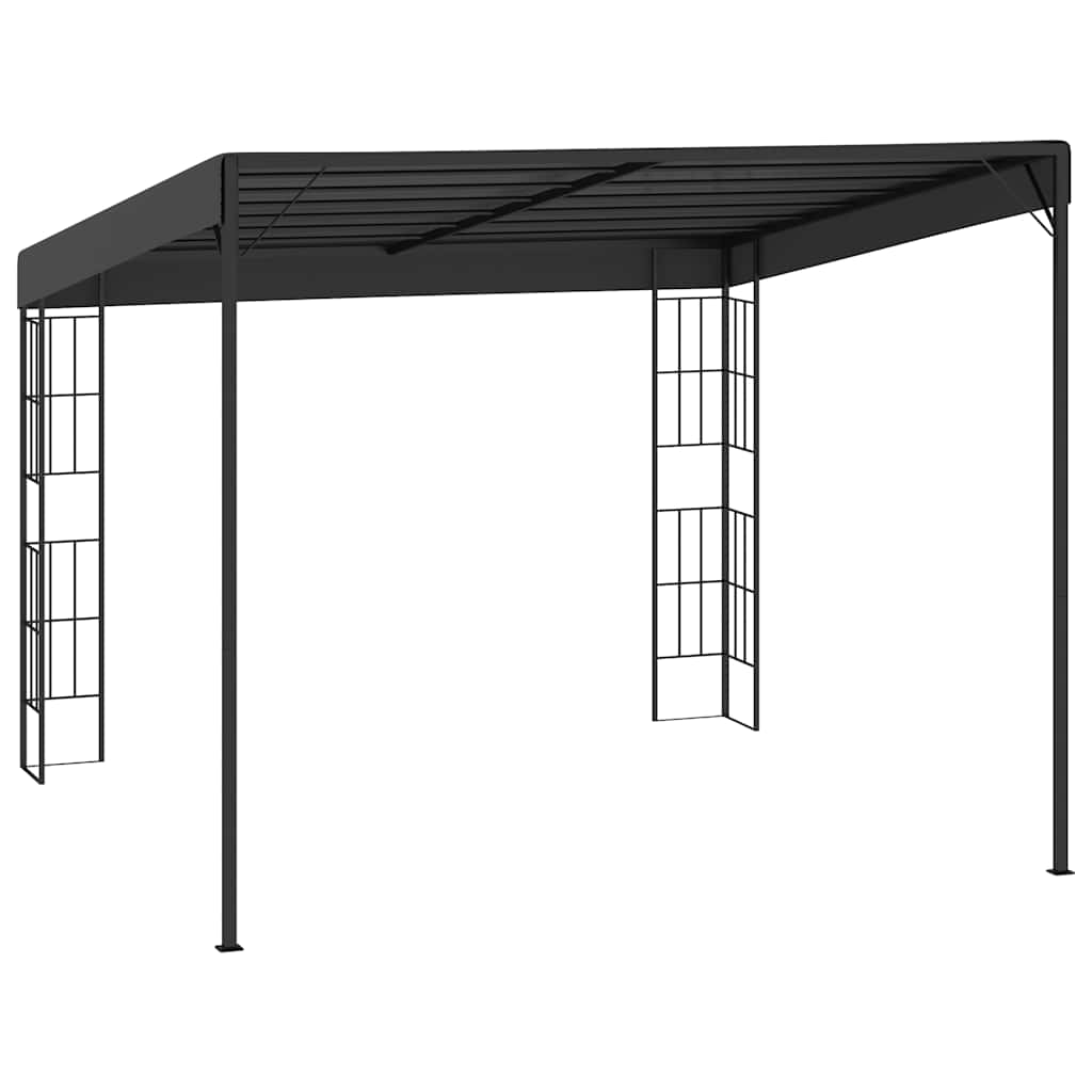 vidaXL Wall-mounted Gazebo | Anthracite | Polyester, Steel | 3x3 Meters 4