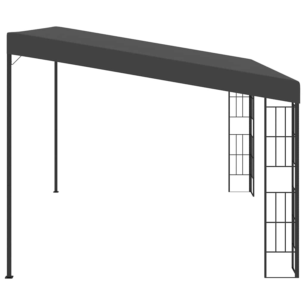 47991 vidaXL Wall-mounted Gazebo 3x4 m Anthracite Fabric 3