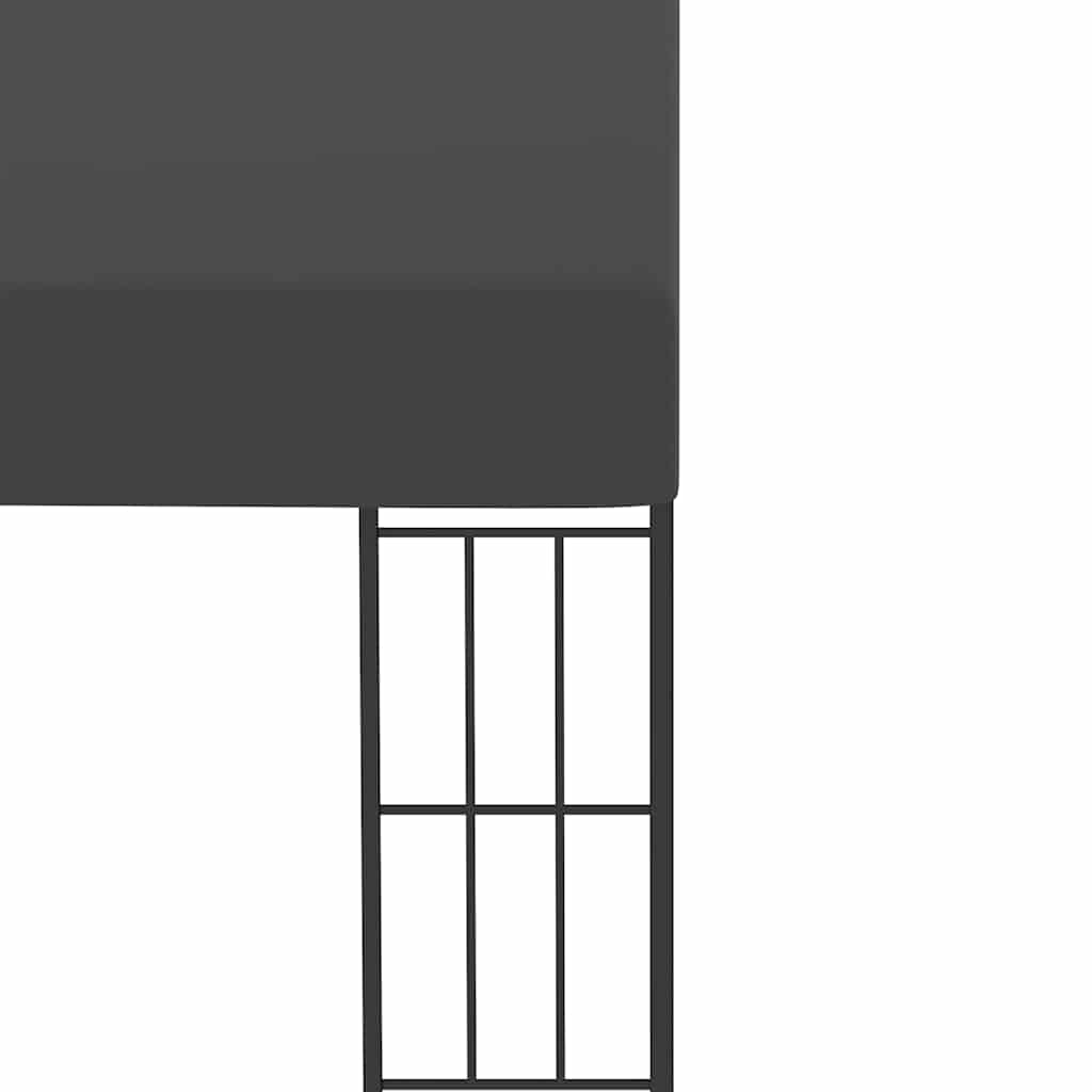 47991 vidaXL Wall-mounted Gazebo 3x4 m Anthracite Fabric 4