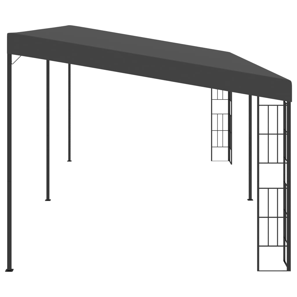 vidaXL Wall-mounted Gazebo 3x6 m Anthracite Fabric 4