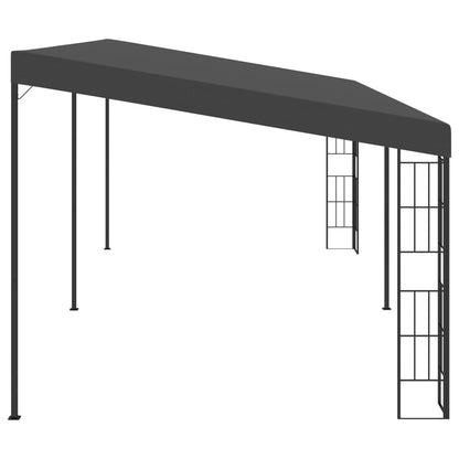 vidaXL Wall-mounted Gazebo 3x6 m Anthracite Fabric 4