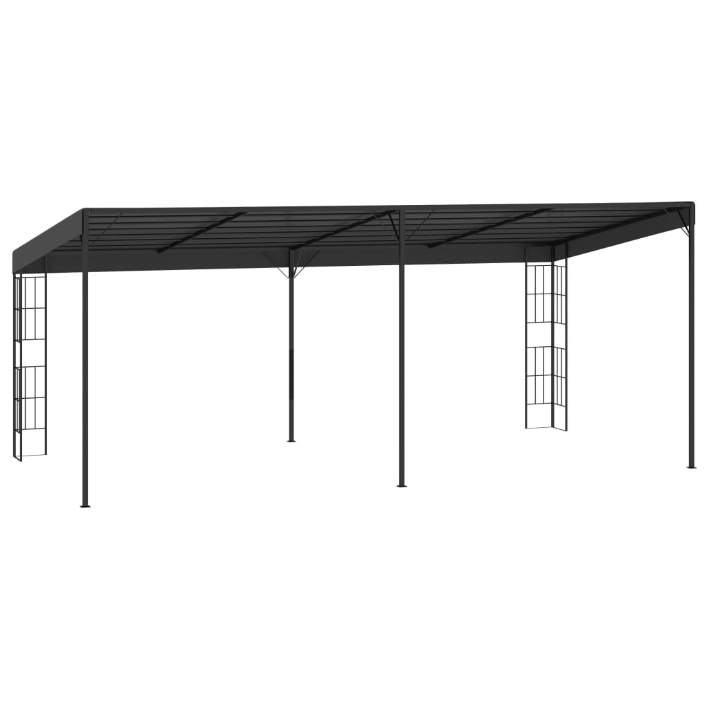 vidaXL Wall-mounted Gazebo 3x6 m Anthracite Fabric 3