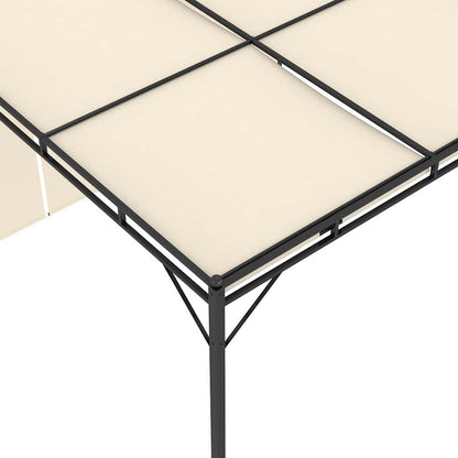 47994 vidaXL Garden Gazebo with Side Curtain 4x3x2,25 m Cream 6