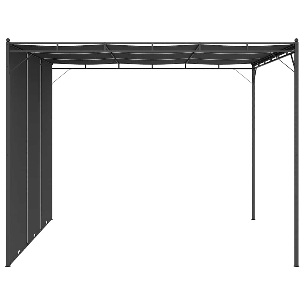 vidaXL Garden Gazebo with Side Curtain 3x3x2.25 m Anthracite 3