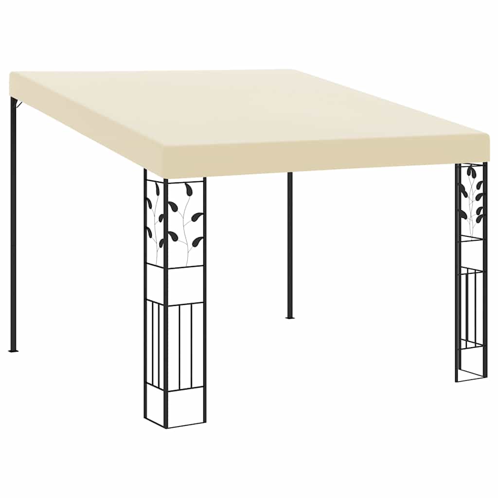 vidaXL Wall-mounted Gazebo 3x3x2.5 m Cream 1