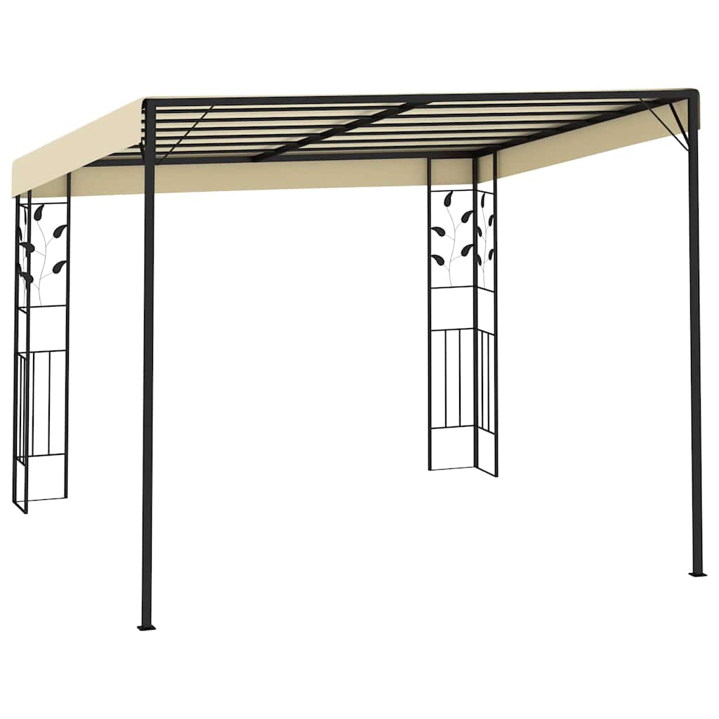 vidaXL Wall-mounted Gazebo 3x3x2.5 m Cream 3