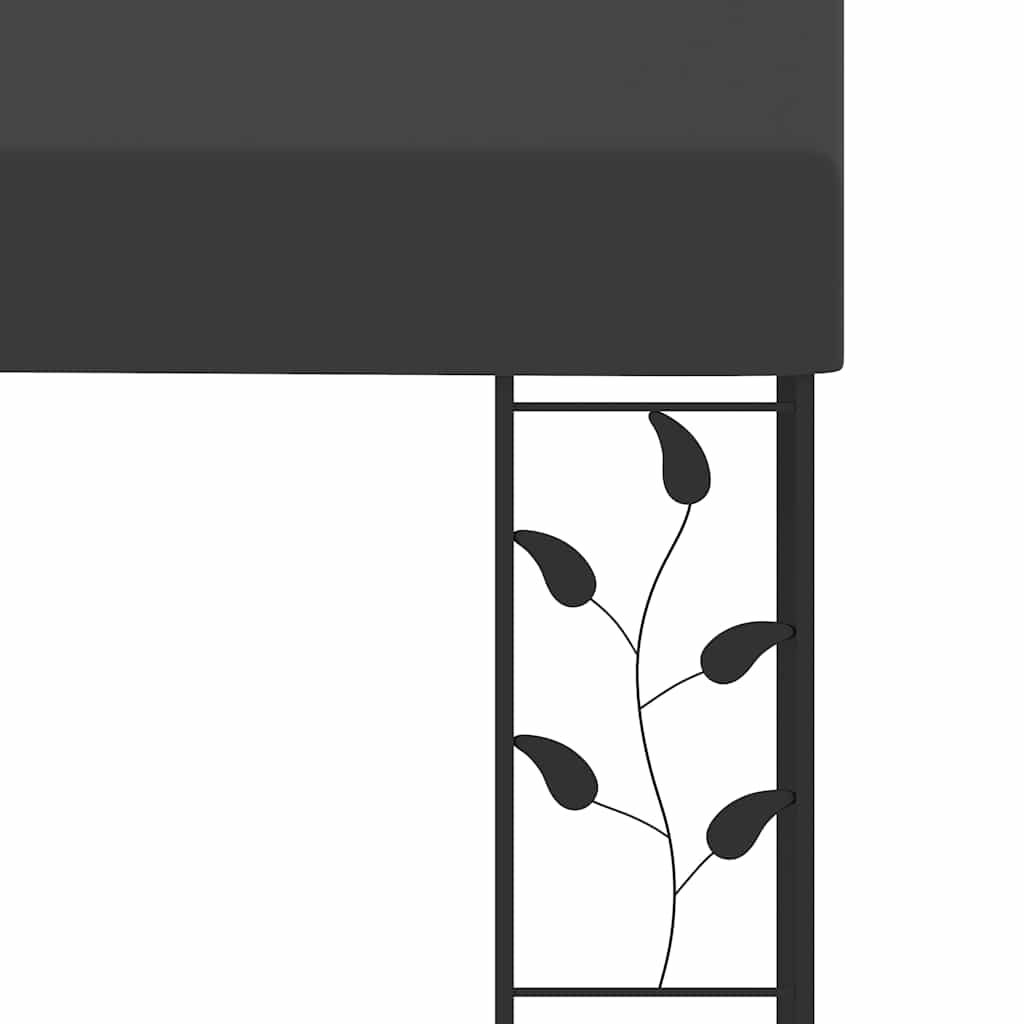 vidaXL Wall-mounted Gazebo 3x3x2.5 m Anthracite 5