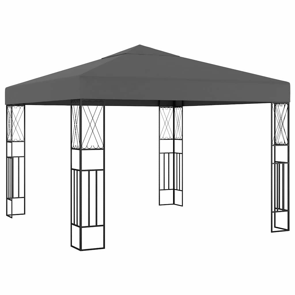 vidaXL Gazebo 3x3 m Anthracite Fabric 1