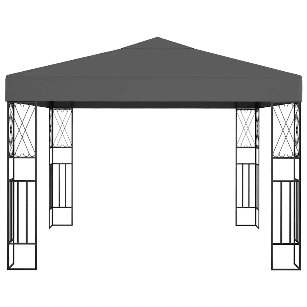vidaXL Gazebo 3x3 m Anthracite Fabric 2