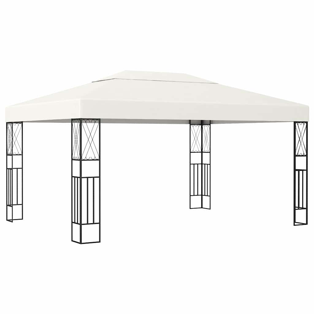 vidaXL Gazebo 3x4 m Cream Fabric 1