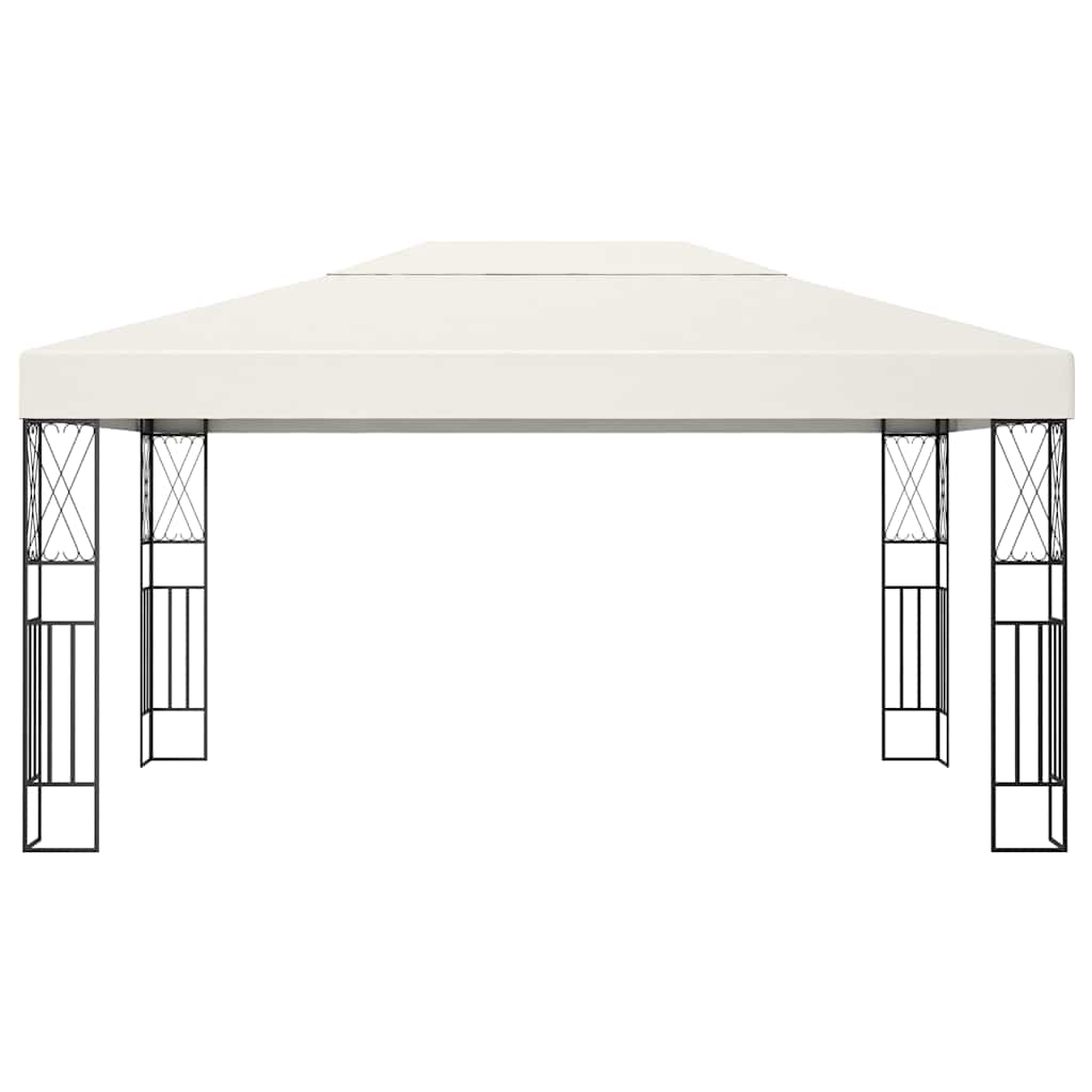 vidaXL Gazebo 3x4 m Cream Fabric 2