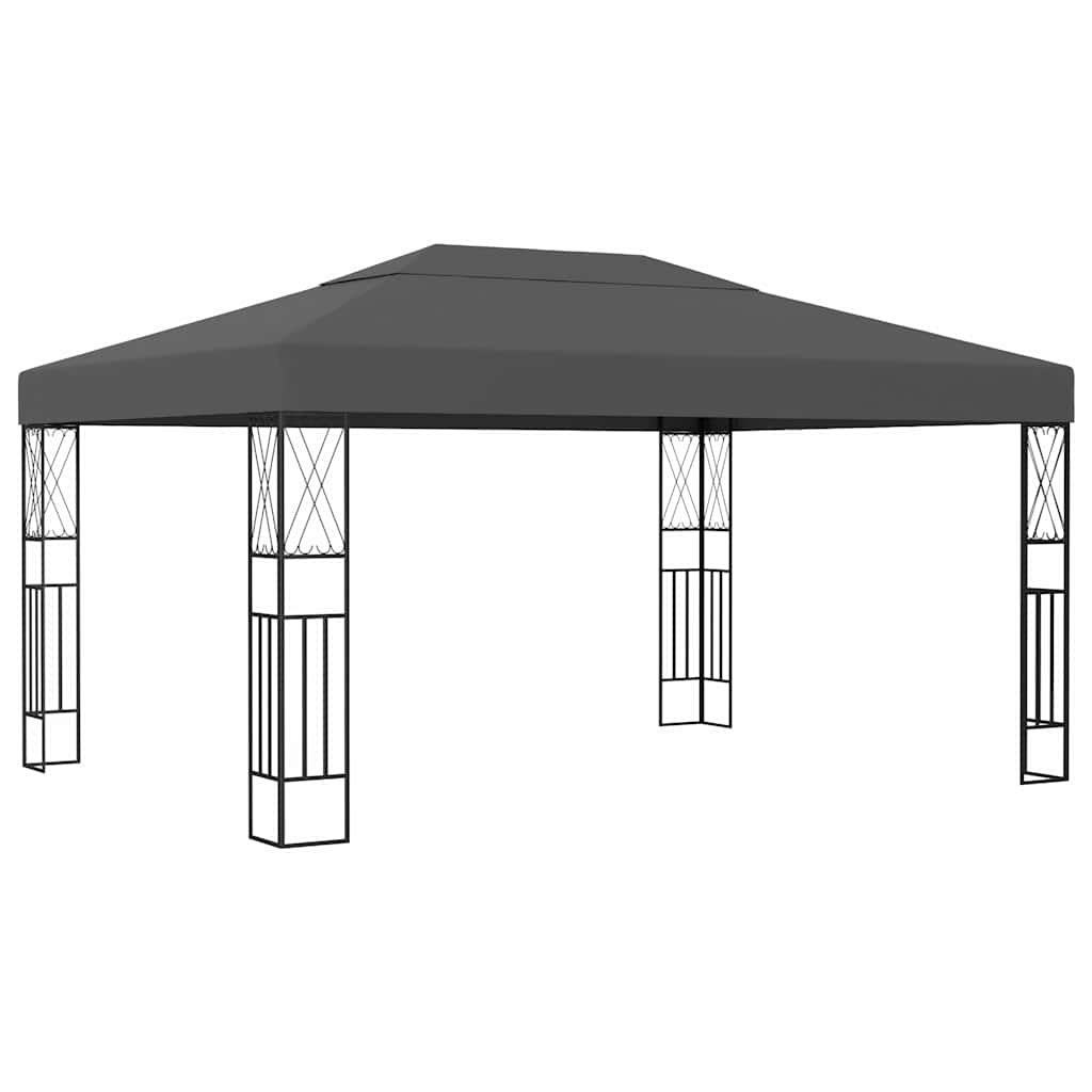 vidaXL Gazebo 3x4 m Anthracite Fabric 1