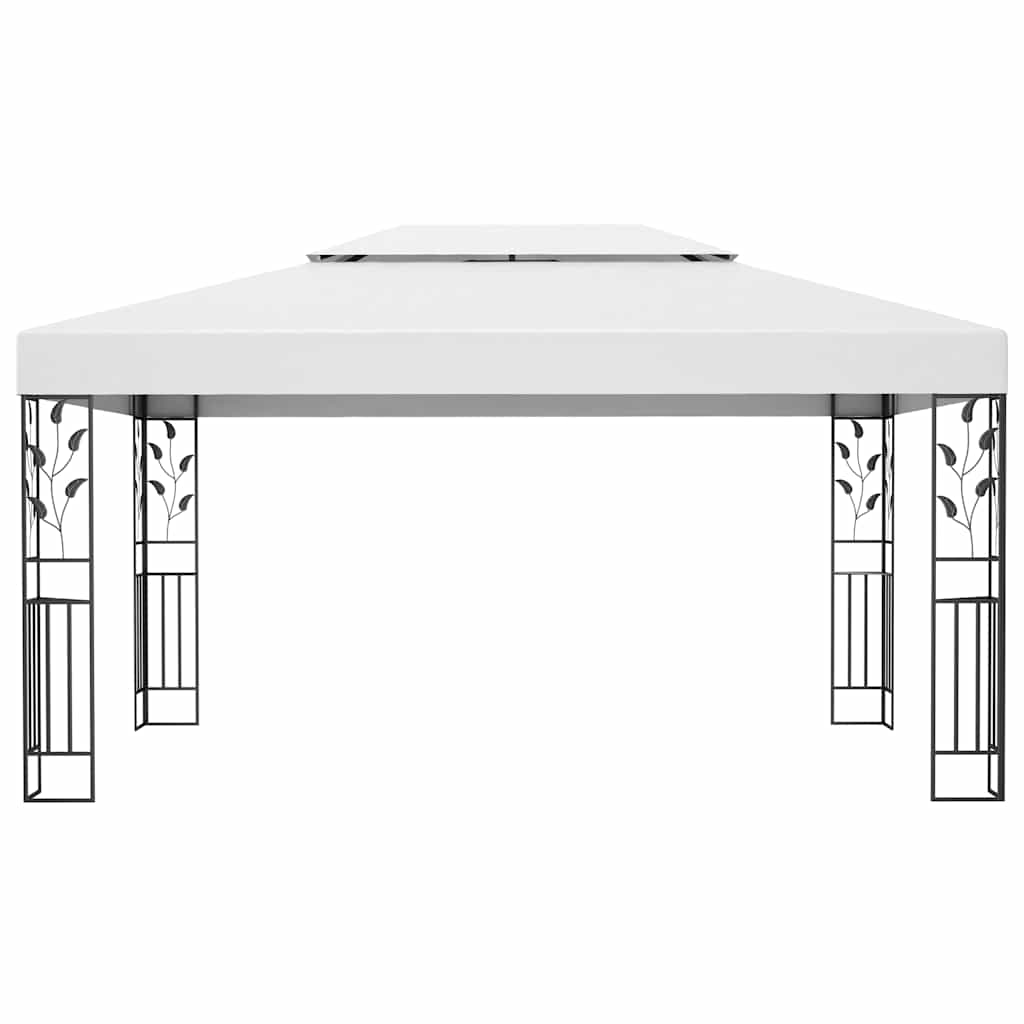 vidaXL Gazebo with Double Roof 3x4 m White 3
