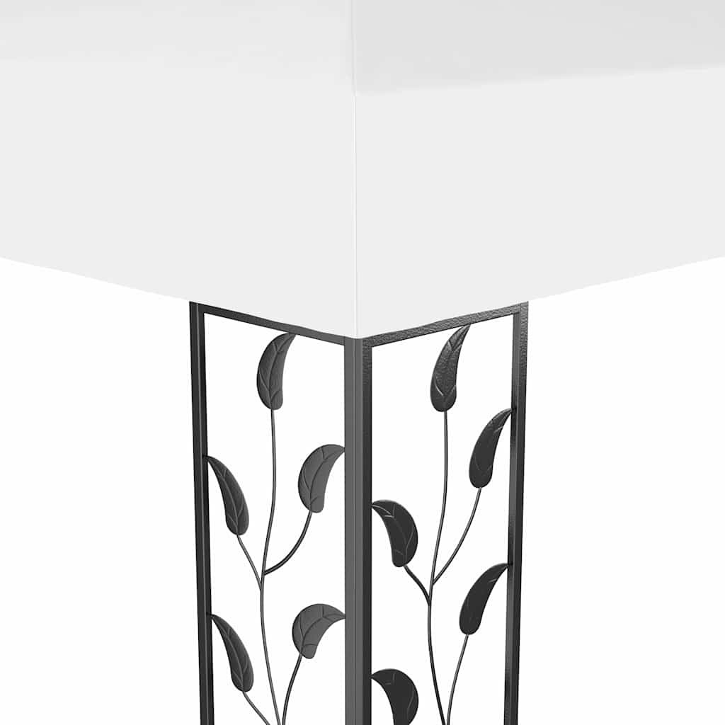 vidaXL Gazebo with Double Roof 3x4 m White 5