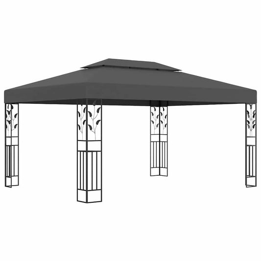 vidaXL Gazebo with Double Roof 3x4m Anthracite 1