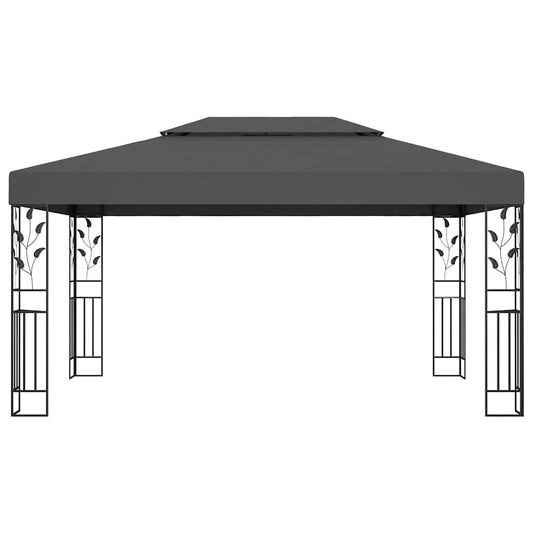 vidaXL Gazebo with Double Roof 3x4m Anthracite 2